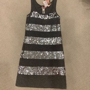 Juicy Couture NWT Sequin Stripe Tank Dress